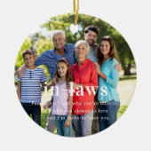 schoonouders | Sentimentele foto KeepSake Kerstmis Keramisch Ornament (Voorkant)