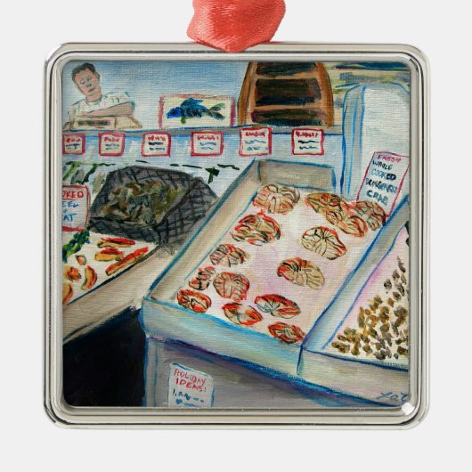 Schoonplaats voor zeehonden (Pike Place - Seattle, Metalen Ornament (Voorkant)