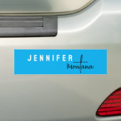 Schoonschrift Elegant Eenvoudig Eigen Naam Toevoeg Bumpersticker (Op auto)