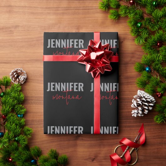 Schoonschrift Elegant Eenvoudig Eigen Naam Toevoeg Cadeaupapier (Feestdagen Geschenken)