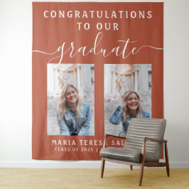 Schoonschrift kalligrafie twee foto afstuderen | O Wandkleed