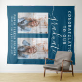 Schoonschrift kalligrafie twee foto afstuderen |Tu Wandkleed (In Situ (horizontaal))