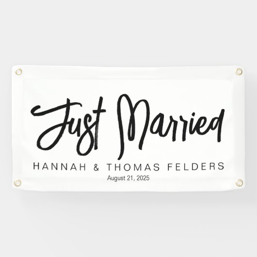 Schoonschrift Net Getrouwd Auto Banner (Horizontaal)