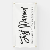 Schoonschrift Net Getrouwd Auto Banner (Verticaal)