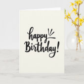Schoonschrift Verjaardagskaart Kaart (Gele Bloem)