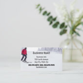 Schoonskiester voor cross-country skiinstructeur visitekaartje (Staand voorkant)