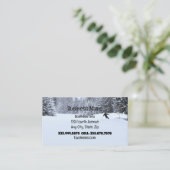 Schoonskiester voor cross-country skiinstructeur visitekaartje (Staand voorkant)