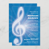 Schoonstang met gloeiende tong Mitzvah Kaart (Voorkant / Achterkant)