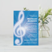 Schoonstang met gloeiende tong Mitzvah Kaart (Staand voorkant)