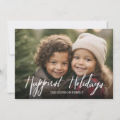 Schoonste Feestdagen Moderne Volledige Foto Script Feestdagenkaart (Voorkant)