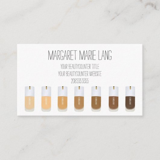 Schoontoonteller Door de hand getrokken Visitekaar Visitekaartje (Voorkant)