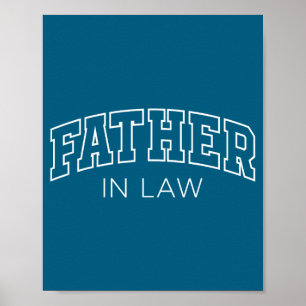 Schoonvader grappige atletische lettertypografie v poster