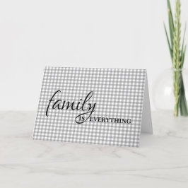Schoonvader Verjaardag Grey Gingham Kaart
