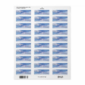 Schoonverspreide wolken foto etiket (Full Sheet)