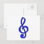 Schoonvormig grafisch ontwerp Gemiddeld blauw Briefkaart (Voorkant / Achterkant)