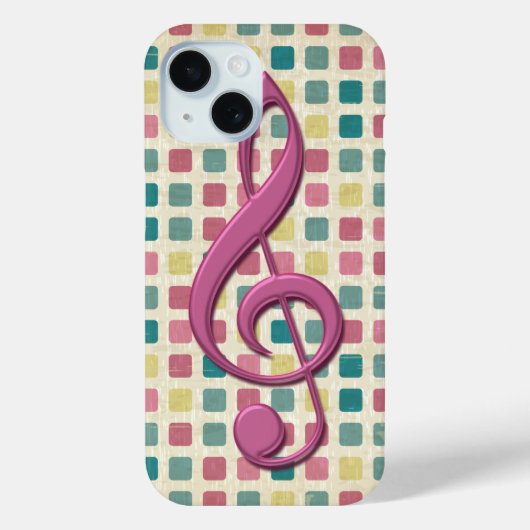 Schoonvormig patroon roze en Blauwgroen Case-Mate iPhone Case (Achterkant)