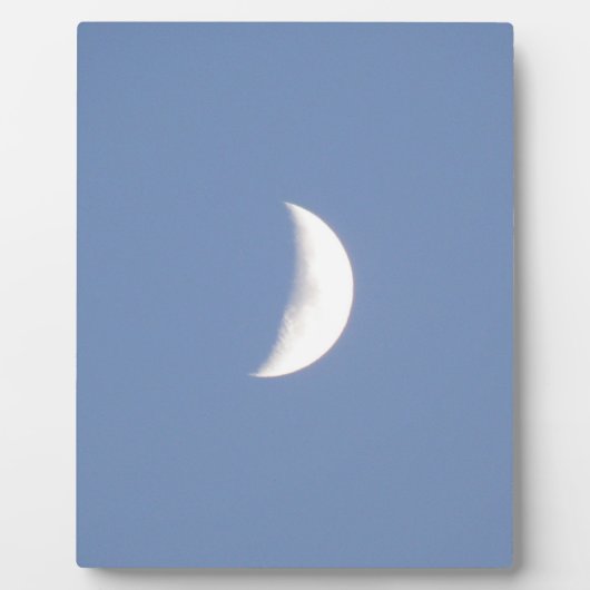 Schoonwassende halve maan in daglicht Plaquette Fotoplaat (Voorkant)