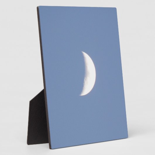 Schoonwassende halve maan in daglicht Plaquette Fotoplaat (Zijkant)