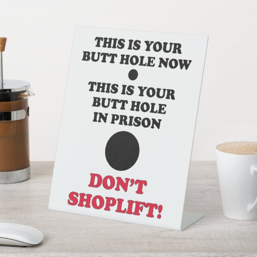 SCHOONZIJDE. NIET SCHOPPEN RECLAMEBORD MET VOETSTUK (Insitu)