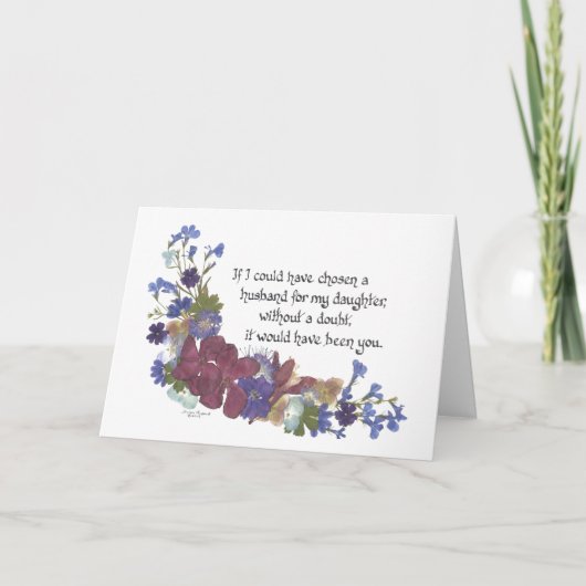 Schoonzoon, altijd wenskaart. bedankkaart (Voorkant)