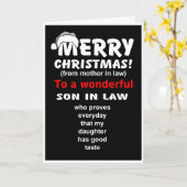 schoonzoon bewijst goede kerstsmaak dochter kaart (Gele Bloem)