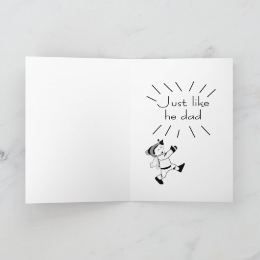 Schoonzoon bewijst goede smaak dochter verjaardag kaart (Binnen)