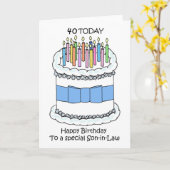 Schoonzoon blij met 40ste verjaardag kaart (Gele Bloem)