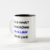 schoonzoon, geweldige tweekleurige koffiemok (Voorkant links)