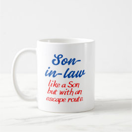 Schoonzoon grap mok. Mok voor schoonzoon.