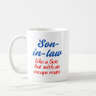 Schoonzoon grap mok. Mok voor schoonzoon.