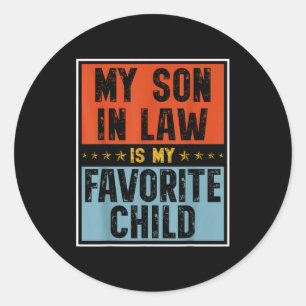 Schoonzoon is favoriete kind grappige familie matc ronde sticker