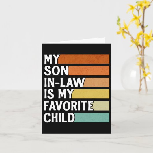 Schoonzoon is mijn favoriete kind humorieus vintag kaart (Gele Bloem)