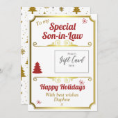 schoonzoon kerstcadeau Kaart houder (Voorkant / Achterkant)