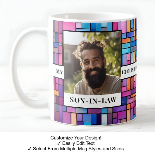 Schoonzoon, Naam, Boodschap, Foto, Mozaïek Mok C50