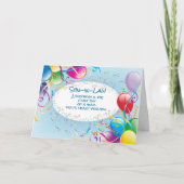 Schoonzoon Religieuze Verjaardagsballonnen vieren Kaart (Voorkant)