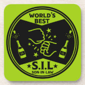 Schoonzoon van de Wereld Bier Onderzetter (Voorkant)