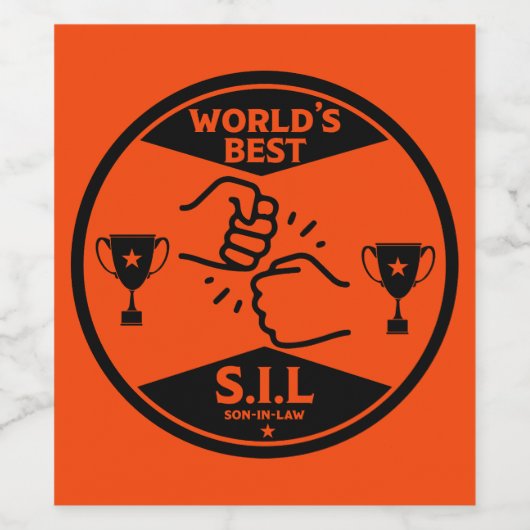 Schoonzoon van de Wereld Wijn Etiket (Enkel label)