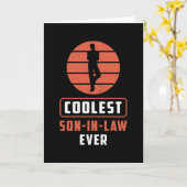 schoonzoon zoon Geweldige trots beste cadeau idee Kaart (Gele Bloem)