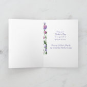 Schoonzus Gefeliciteerd Moederdag Kleurrijke Bloem Feestdagen Kaart (Binnen)