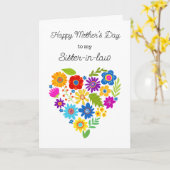 schoonzus Moederdag of Wenskaart van de verjaardag Kaart (Gele Bloem)