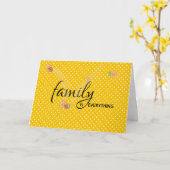 Schoonzus Polka Dot Verjaardag Kaart (Gele Bloem)