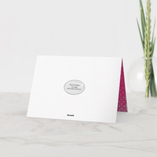 schoonzus polka dot verjaardag kaart (Achterkant)