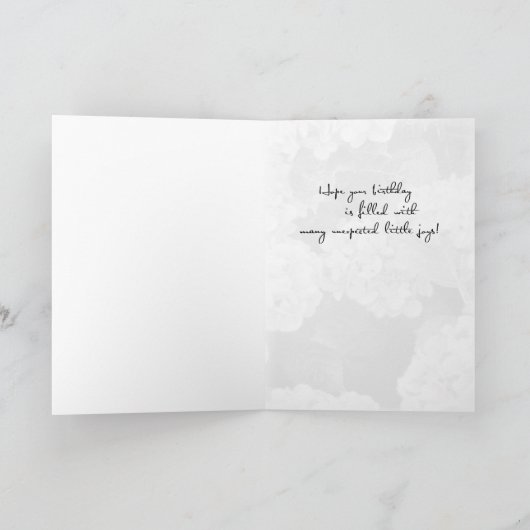 Schoonzus Verjaardag Hydrangea Kaart (Binnen)