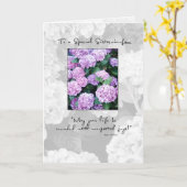 Schoonzus Verjaardag Hydrangea Kaart (Gele Bloem)