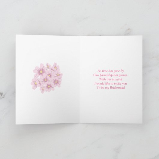 Schoonzuster, Bruidsmeisje, witte kleding op roze (Binnen)