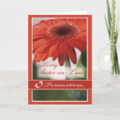 Schoonzuster Valentijn Gerber Daisy Feestdagen Kaart (Voorkant)