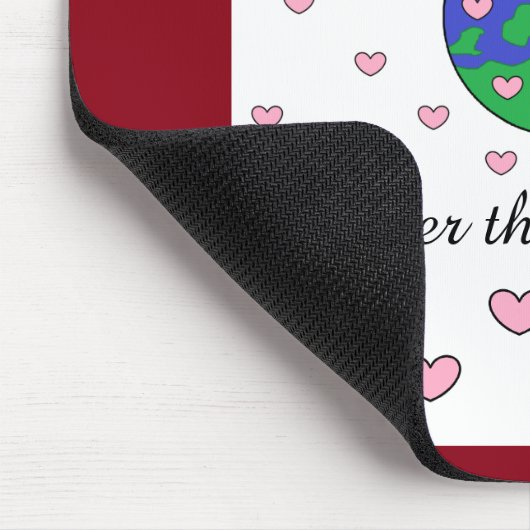 Schoop de wereld met liefde: muismat (Hoek)