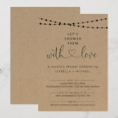 Schoop ze met de Shower Invitation van de Love Cou Kaart (Voorkant / Achterkant)