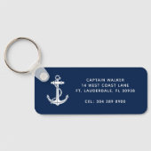 Schooranker Navyblauw Nautilisch Sleutelhanger (Achterkant)