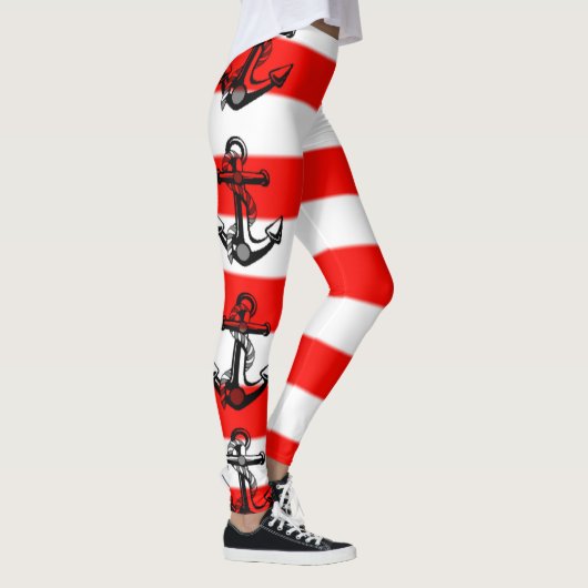 Schoorsteen gestreepte anker leggings (Rechts)